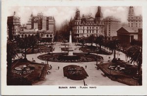 Argentina Buenos Aires Plaza Mayo Vintage RPPC C132