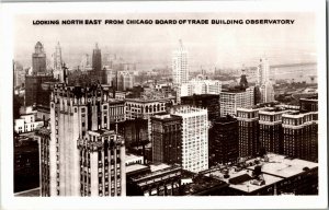 RPPC View North East from Chicago Board of Trade Observatory Vtg Postcard O40