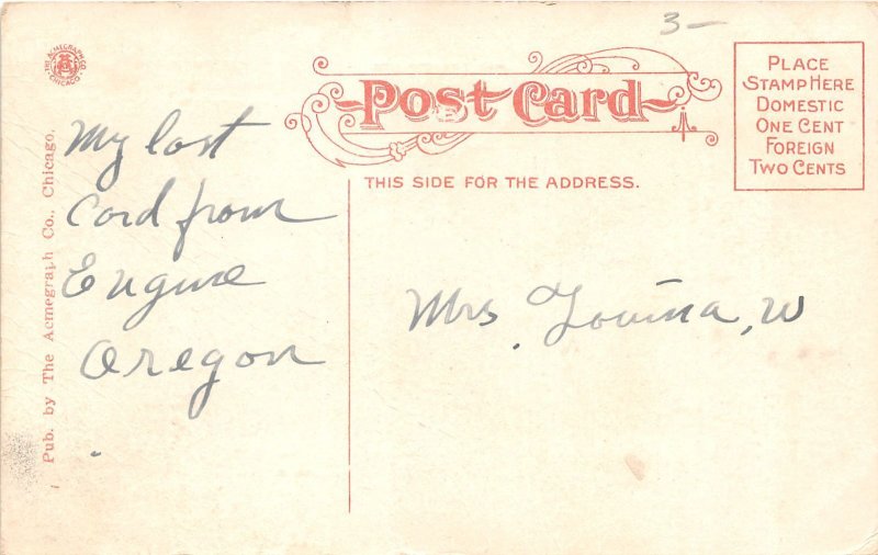 J43/ Eugene Oregon Postcard c1910 11th Street West Residences Homes  191 