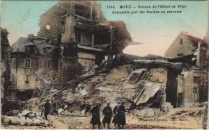 CPA ROYE Ruines de l'Hotel de Ville dynamite par les Boches en retrai (121360)