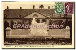 Old Postcard Thann Commemorative Monument In The Great War