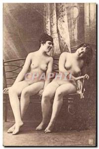 Old Postcard naked women erotic