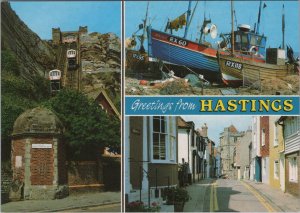 Sussex Postcard - Greetings From Hastings, Fishing Boats RR18128