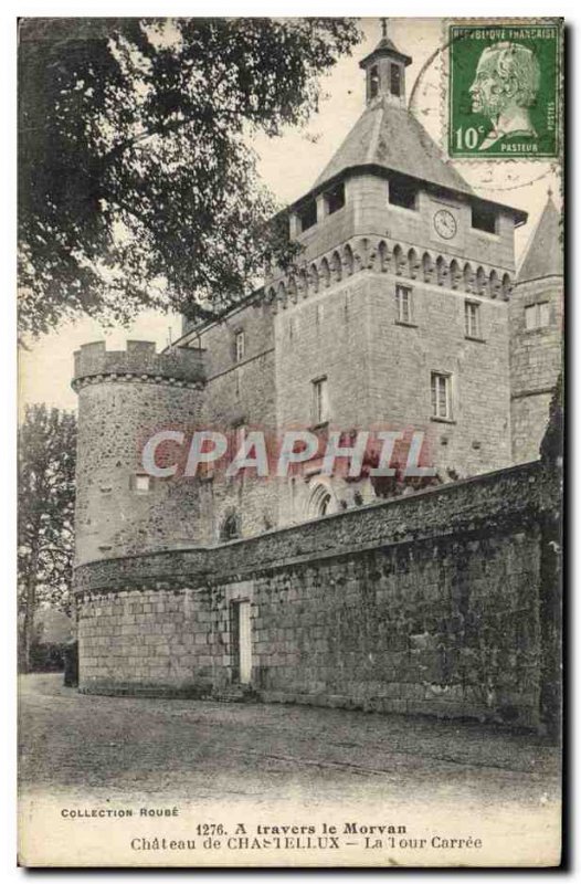 Old Postcard Chastellux Chateau La Tour Carree