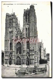 Old Postcard Brussels La Cathedrale Ste Gudule
