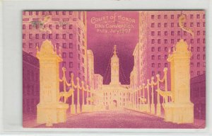 Court of Honor Elk's Convention Philadelphia, PA 1907 Vintage Embossed Postcard