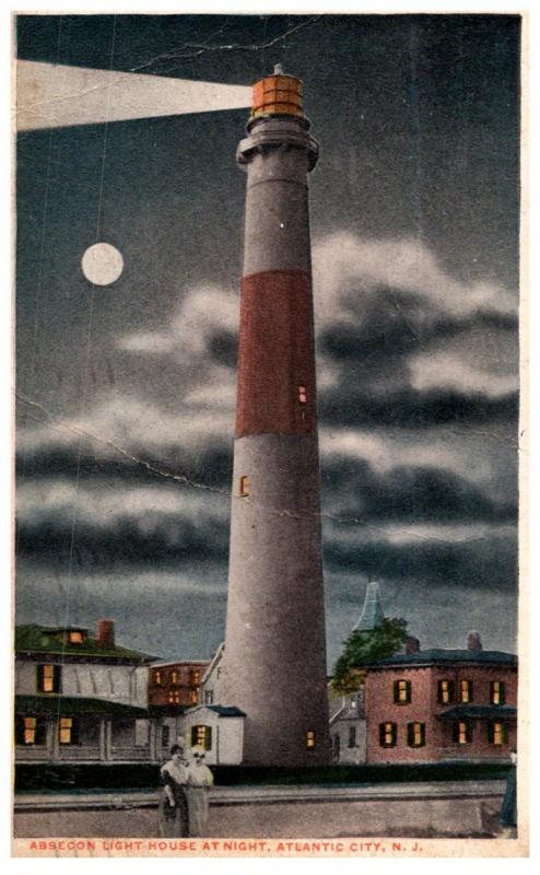 New Jersey  Atlantic City , Absecon Lighthouse at night