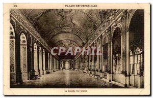 Old Postcard The Palace Of Versailles Hall of Mirrors