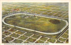IN Indiana INDIANAPOLIS MOTOR SPEEDWAY Auto Racing AERIAL VIEW ca1920's Postcard