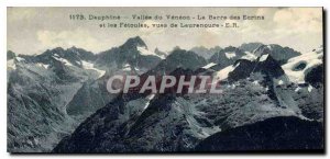Old Postcard Vallee du Dauphine Veneon La Barre des Ecrins and F?toules views...