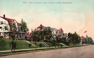 Vintage Postcard View On North Yakima Avenue Tacoma Washington EDW H. Mitchell