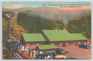 Washington New Hampshire~New Marshfield House~Cog Railway~Linen Postcard