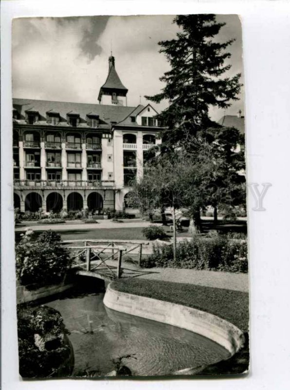 401639 SWITZERLAND Interlaken grand Hotel Mattenhof 1958 RPPC