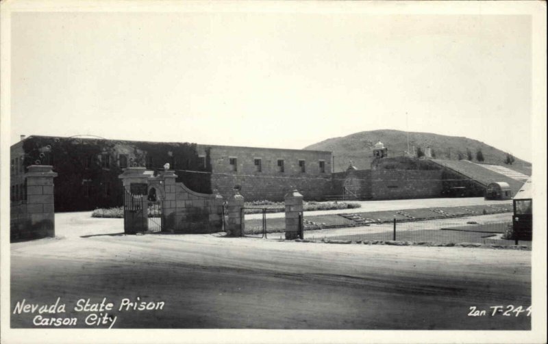 Carson City Nevada NV State Prison Real Photo Postcard