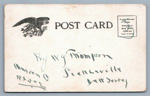 MODEL GIRL w/ PHONE RISQUE ANTIQUE POSTCARD