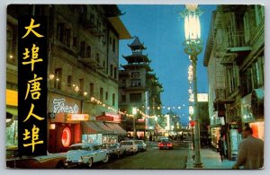 San Francisco, California   Chinatown  Grant Ave   Postcard