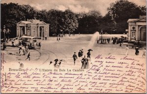 Belgium Brussels Bruxelles L'Entree du Bois La Cambre Vintage Postcard C097