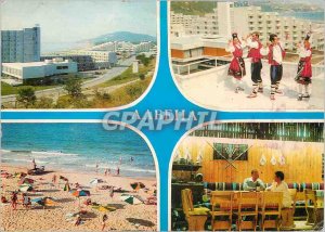 Postcard Modern resort Albena General view Folk Ensemble Beach Tavern