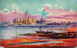 Vtg Postcard 1910s Havana Cuba From the Quarries Unused UNP