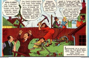 Mutoscope Card Humour Comics King Features Family In Yard