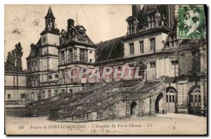 Postcard Old Palace of Fontainebleau The Iron Horse has Staircase