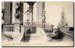 Old Postcard Bonsecours saw the monument of Jeanne d & # 39arc