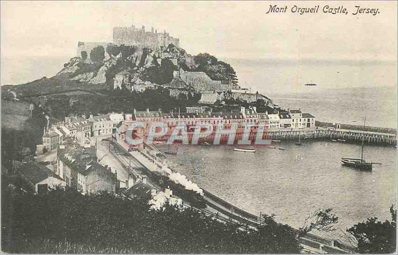 Old Postcard Mont Orgueil Castle Jersey