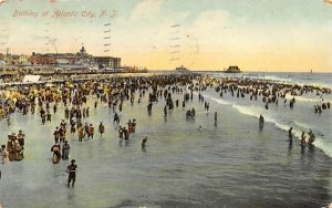 Bathing at Atlantic City, N. J., USA New Jersey Postcard