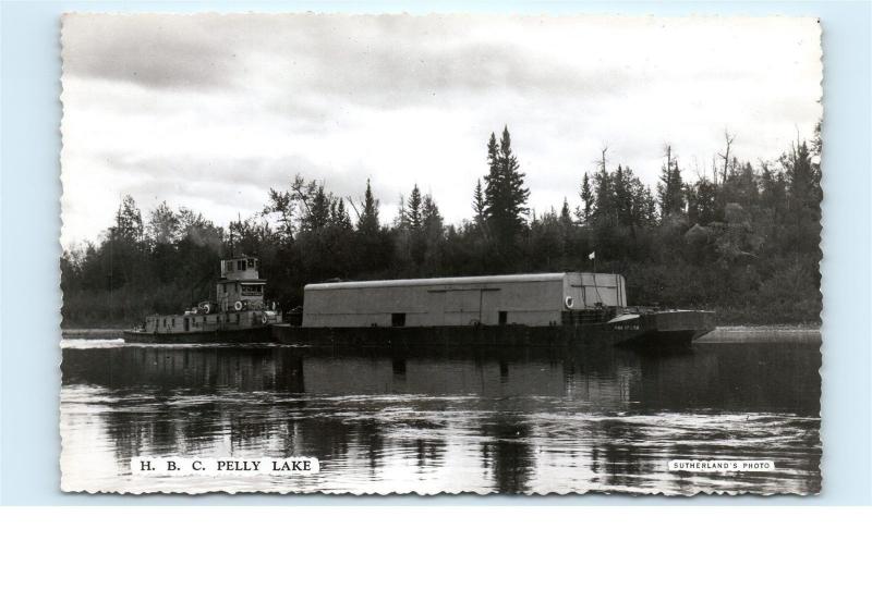 HBC Pelly Lake Hudson Bay Company Cargo Vessel BC Canada Real Photo Postcard C12