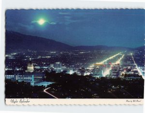 Postcard Night Splendor, Salt Lake City, Utah