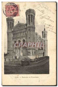 Old Postcard Lyon Basilica Fourvières