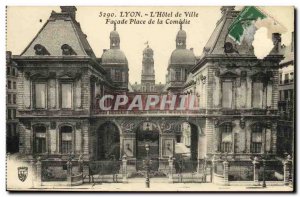 Old Postcard The City of Lyon Hotel Facade Place de la Comedie