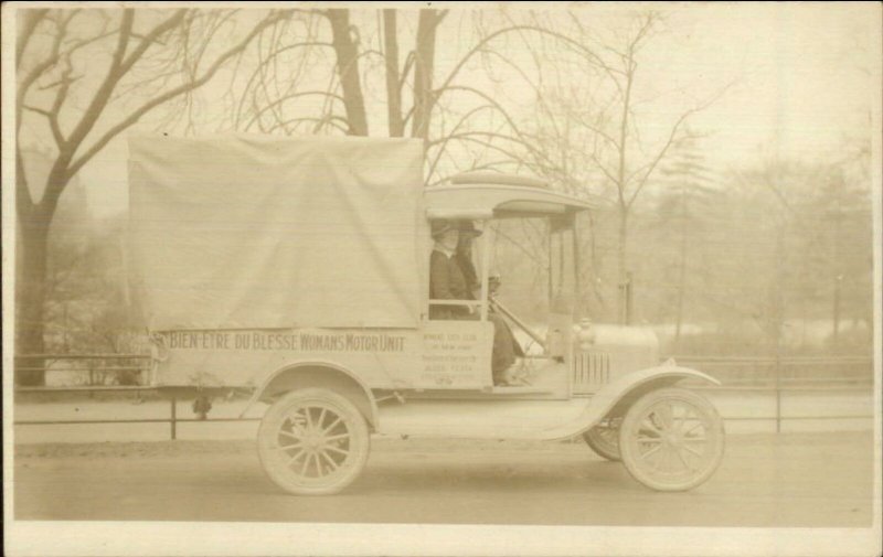 New York City Women's Suffrage Org Buying Ambulances WWI Voting Rights RPPC