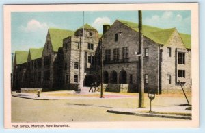 MONCTON, New Brunswick Canada ~ HIGH SCHOOL  Postcard