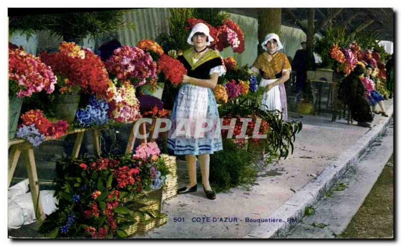 Old Postcard Collection Cote d & # 39Azur Bouquetiere