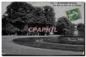 Postcard Old Saint Germain En Laye An allee of view parterre Park