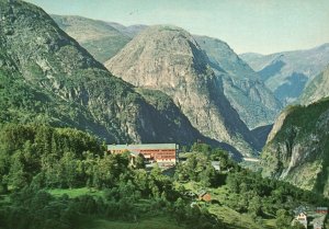 Vintage Postcard Stalheim Hotel Naeroydan Mountains Vossestrand Norway