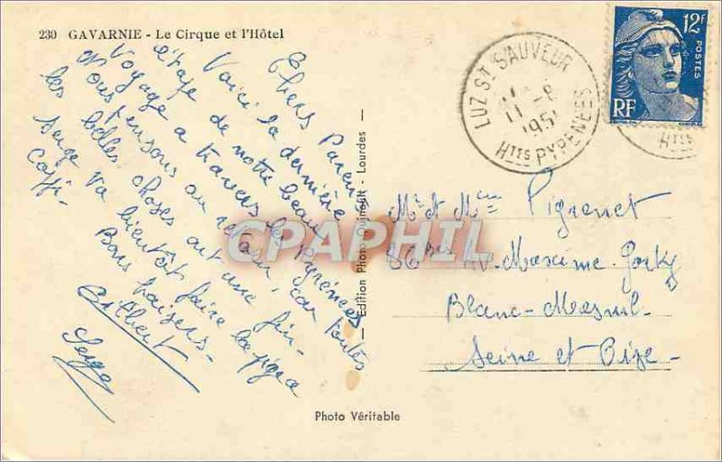 Modern Postcard Gavarnie Cirque and Hotel