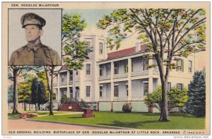 2-Views, Gen. Douglas McArthur, Old Arsenal Building, LITTLE ROCK, Arkansas, ...