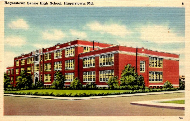 Hagerstown, Maryland - The Hagerstown Senior High School - c1940