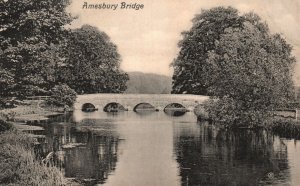 Vintage Postcard 1910's Amesbury Bridge Architecture England