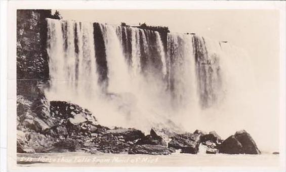 New York Horseshoe Falls From Maid Of The Mist Real Photo RPPC