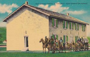 Kansas Manhattan First Kansas Capitol At Fort Riley