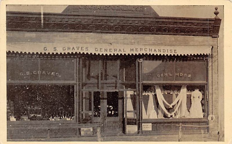 G. S. Graves general merchandise store front Food Product Unused 