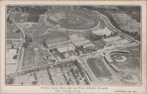Postcard Walter Camp Memorial + Yale Athletic Grounds New Haven CT