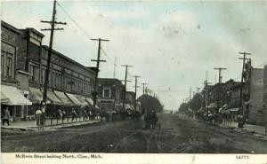 MI-CLARE-MCEWIN STREET LOOKING NORTH-MAILED 1914-R48593