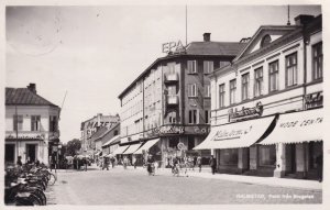 Halmstad Parti Brogatan Sweden Restaurant Bicycles Postcard