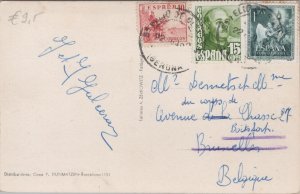 Spain Barcelona La Cumbre del Tibidabo Vintage RPPC C104