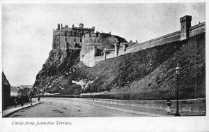 EDINBURGH SCOTLAND~CASTLE-JOHNSTON TERRACE~THOMSON CASH DRAPERY ADVERT POSTCARD