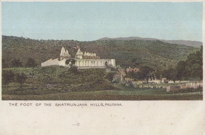 The Foot of the Shatrunjaya Hills Panama Indian Antique Postcard